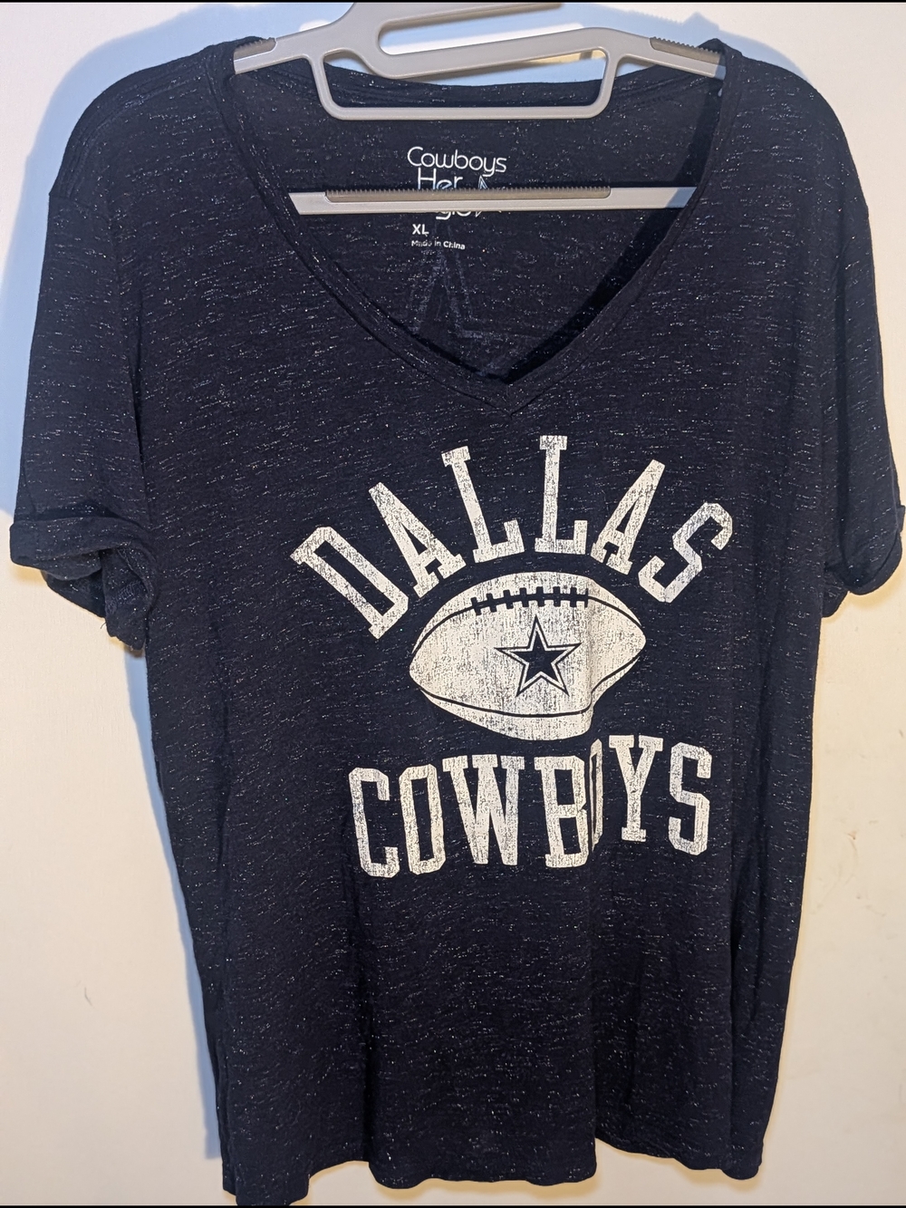 Cowboys Hall Women's Dallas Cowboys Navy Short Sleeve Tee - Picture 2 of 6